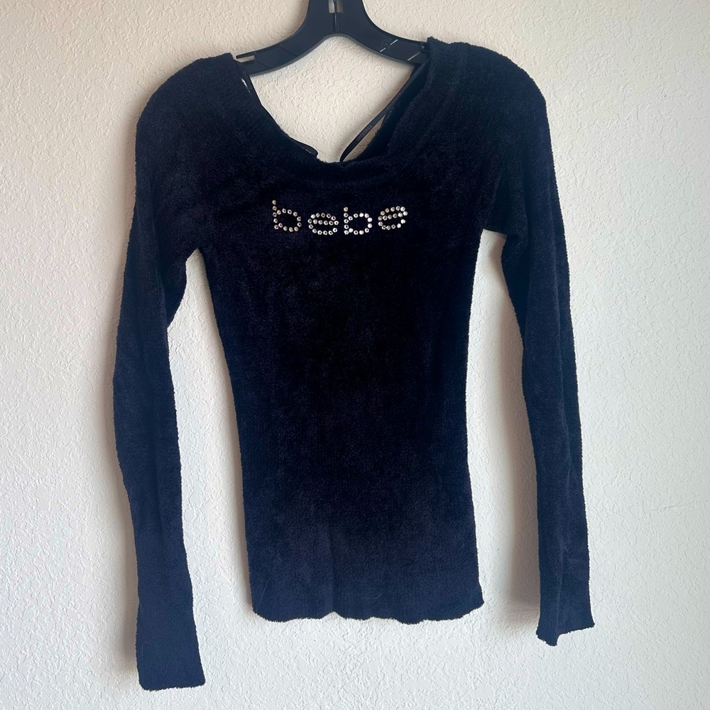 Bebe long sleeves fitted teddy shirt